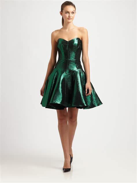 burberry green metallic dress|Designer Dresses For Women .